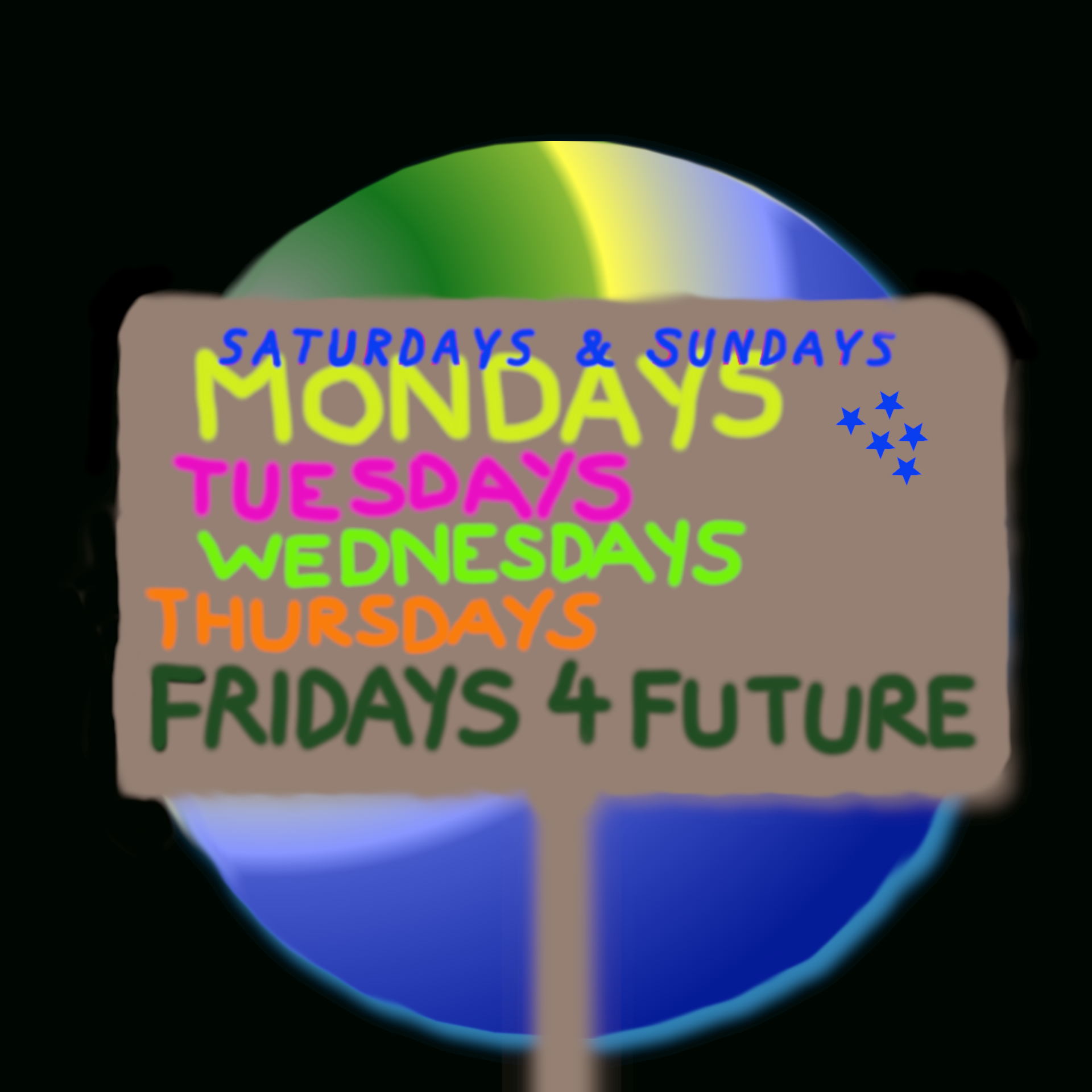a poster with the slogan fridays for future