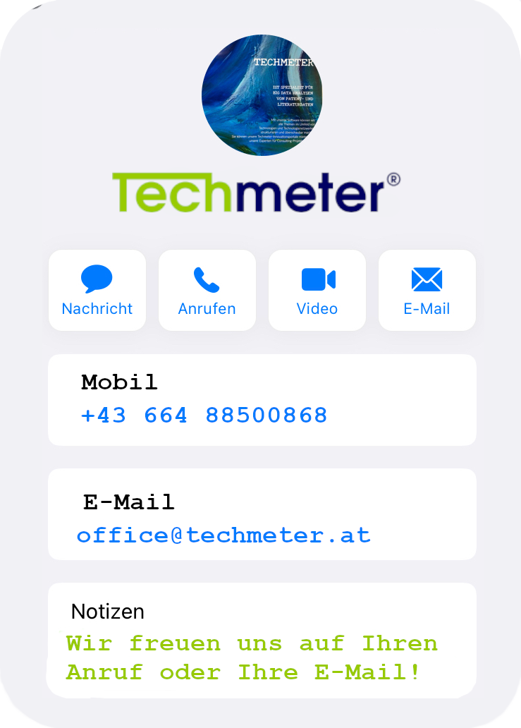 contact us! screenshot handydisplay kontakt techmeter